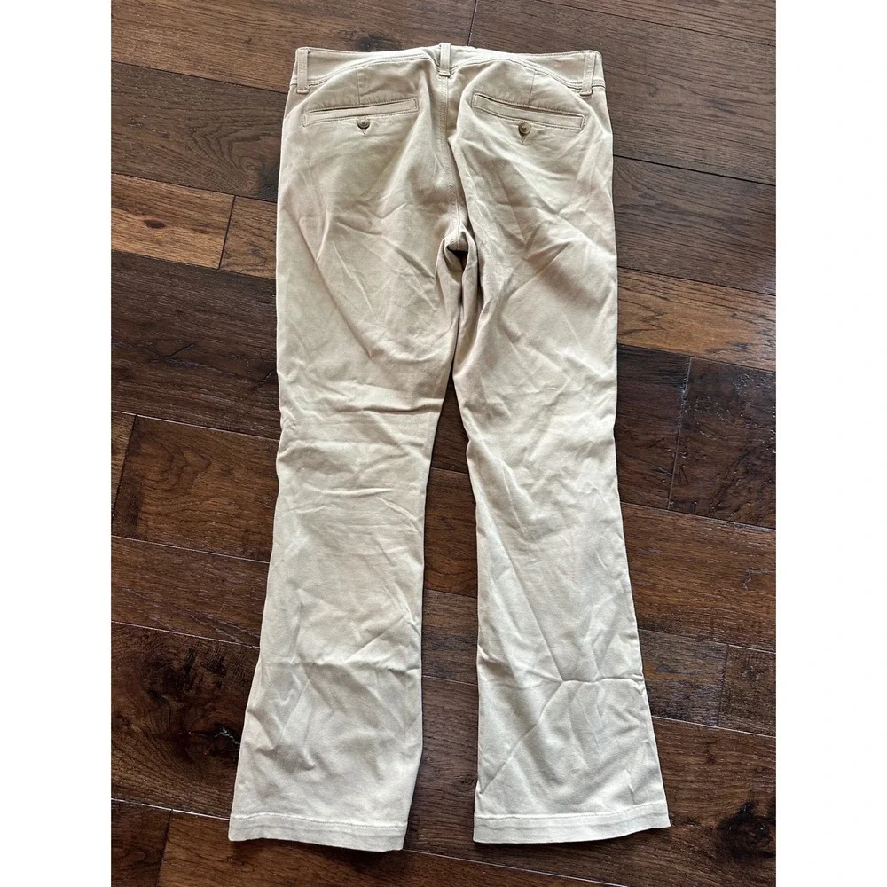 American Eagle Kick Boot Khaki Pants Womens 12 Regular Tan Bootcut Trouser